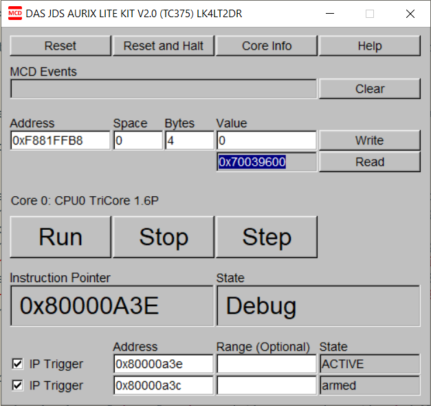 Reading address of local variable y